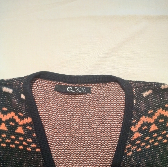 Elroy Black Patterned Long Sweater Vest (organic cotton) - Picture 3 of 4